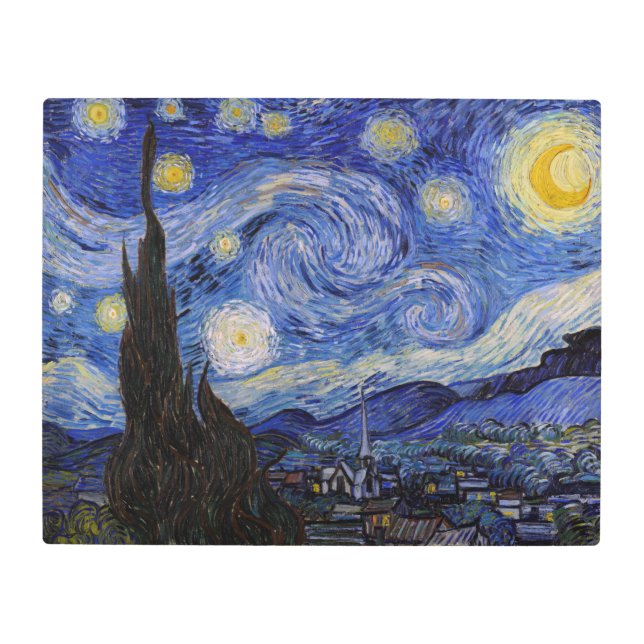 Vincent Van Gogh - The Starry night Metal Print (Front)