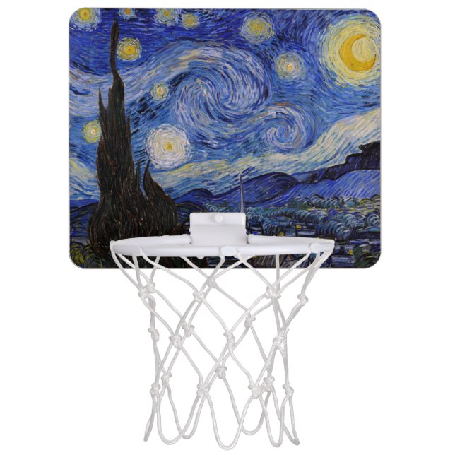 Vincent Van Gogh - The Starry night Mini Basketball Hoop (Front)