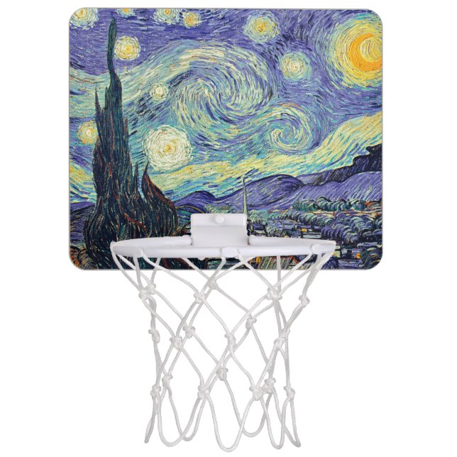 Vincent Van Gogh/ The Starry Night  Mini Basketball Hoop (Front)