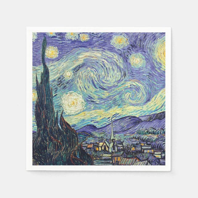 Vincent Van Gogh The Starry Night   Napkins (Front)