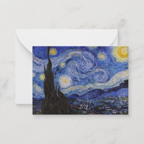 Vincent Van Gogh _ The Starry night Note Card
