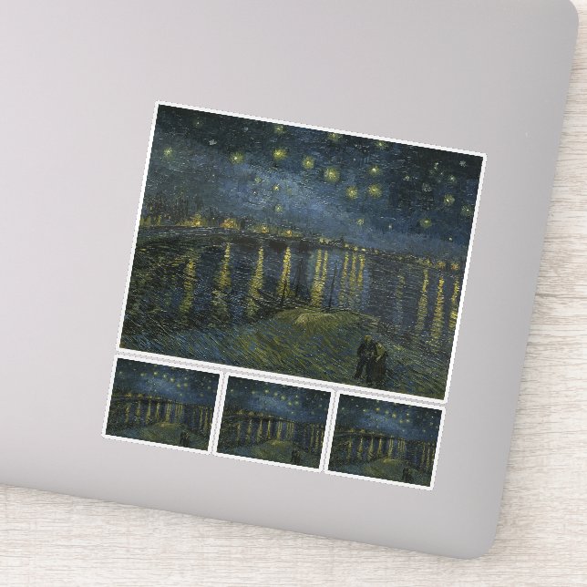 Vincent Van Gogh, The Starry Night Over the Rhone Sticker (Detail)