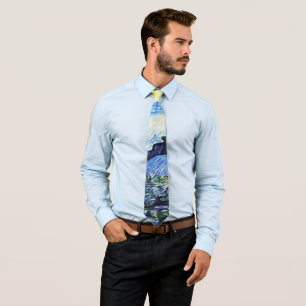 Vincent Van Gogh, The Starry Night painting Neck Tie