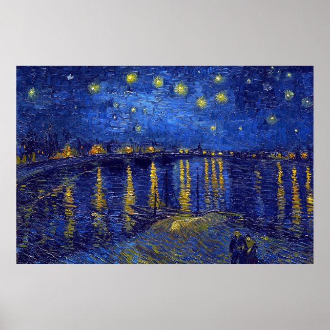 Vincent Van Gogh, The Starry Night painting Poster (Front)