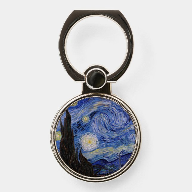 Vincent Van Gogh - The Starry night Phone Ring Stand (Front)