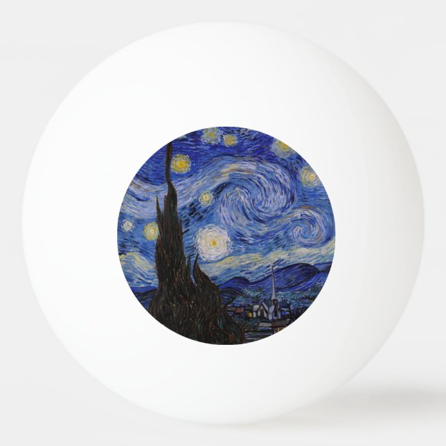 Vincent Van Gogh - The Starry night Ping Pong Ball (Front)