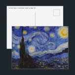 Vincent Van Gogh - The Starry night Postcard<br><div class="desc">The Starry Night / La nuit etoilee - Vincent van Gogh,  1889</div>