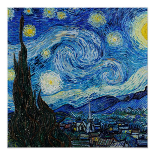 Vincent Van Gogh The Starry Night Poster (Front)