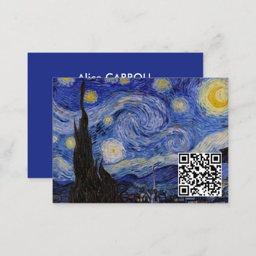 Vincent Van Gogh _ The Starry Night _ QR Code Business Card