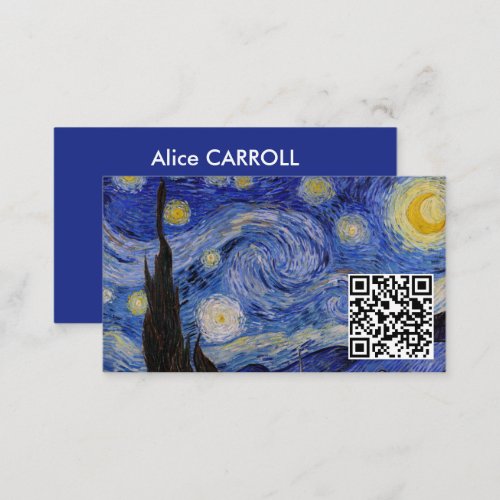 Vincent Van Gogh _ The Starry Night _ QR Code Business Card