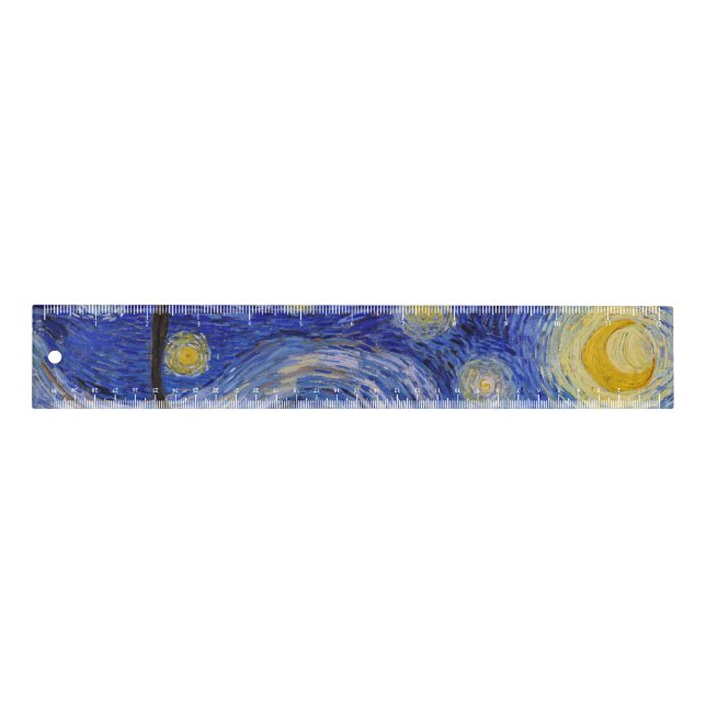 Vincent Van Gogh - The Starry night  Ruler (Front)
