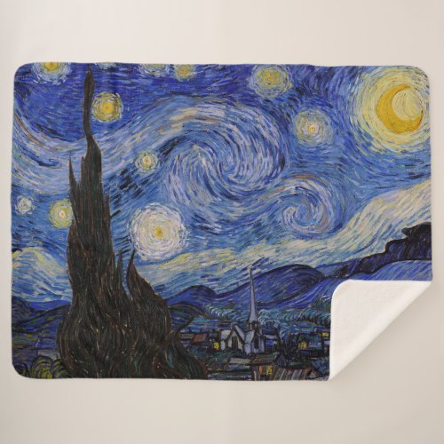 Vincent Van Gogh _ The Starry night Sherpa Blanket