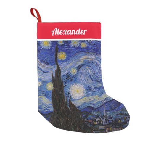 Vincent Van Gogh _ The Starry night Small Christmas Stocking