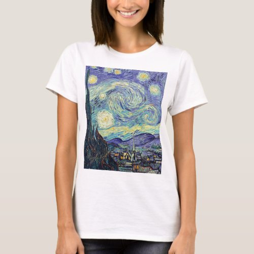 Vincent Van Gogh The Starry Night   T_Shirt