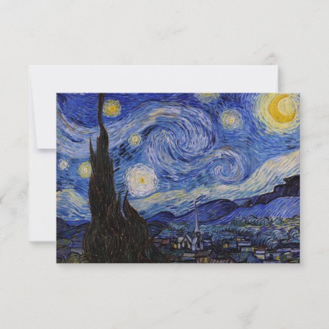 Vincent Van Gogh - The Starry night Thank You Card (Front)