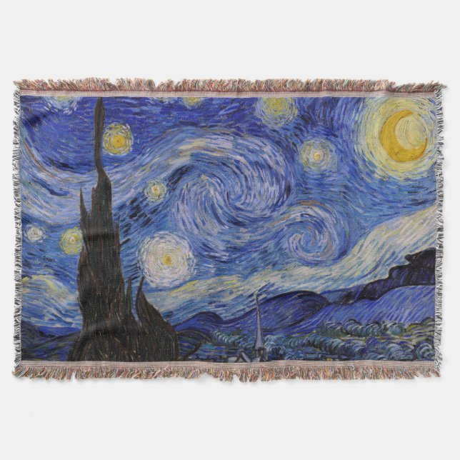 Vincent Van Gogh - The Starry night Throw Blanket (Front)