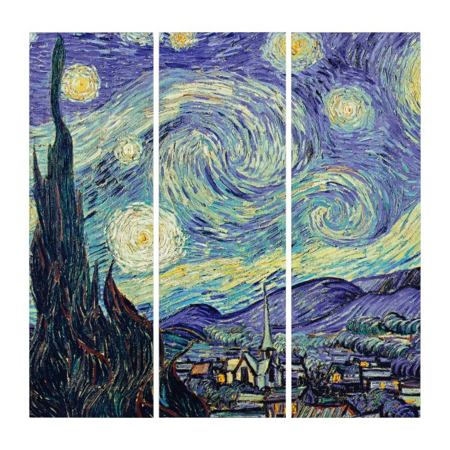 Vincent Van Gogh The Starry Night   Triptych (Front)