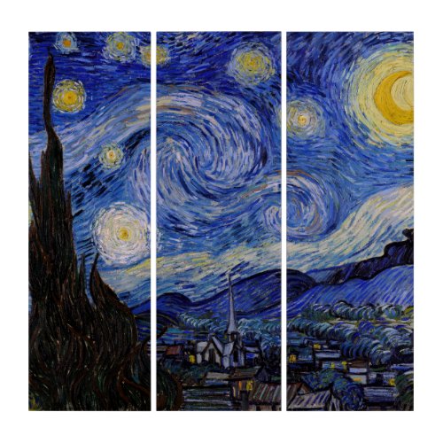 Vincent Van Gogh _ The Starry night Triptych