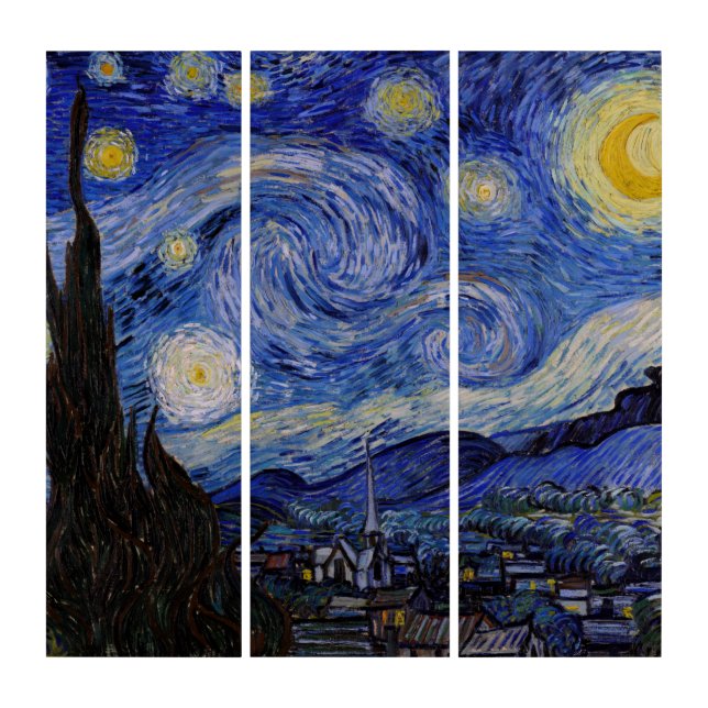 Vincent Van Gogh - The Starry night Triptych (Front)