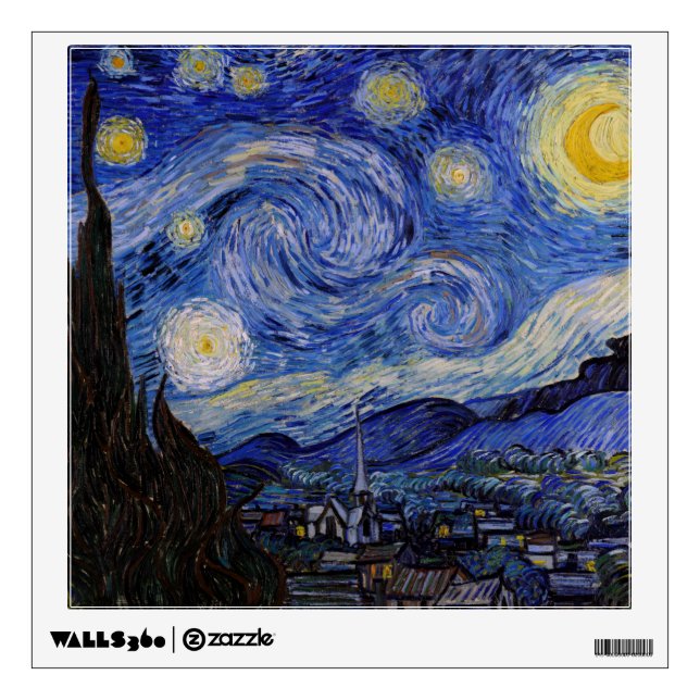 Vincent Van Gogh - The Starry night Wall Decal (Front)