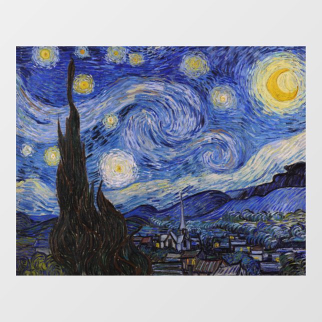 Vincent Van Gogh - The Starry night Window Cling (Sheet)