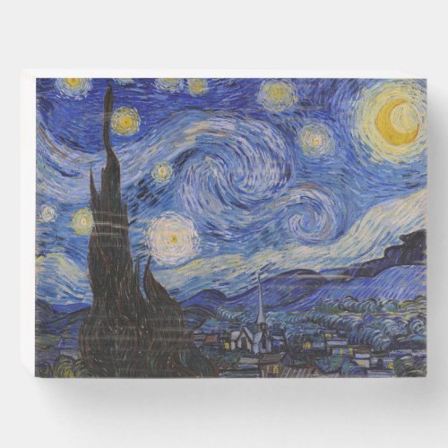 Vincent Van Gogh _ The Starry night Wooden Box Sign