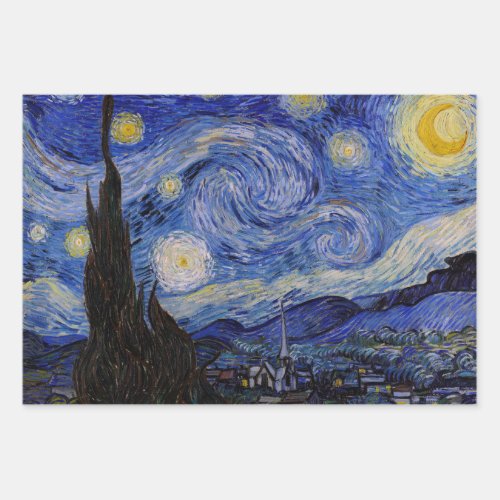 Vincent Van Gogh _ The Starry night Wrapping Paper Sheets