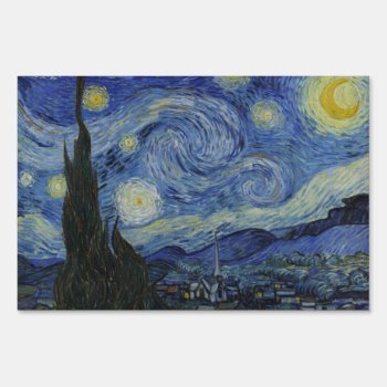 Vincent Van Gogh The Starry Night Yard Sign by clonecire at Zazzle