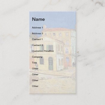 Vincent Van Gogh - The Yellow House - Fine Art Business Card by ArtLoversCafe at Zazzle