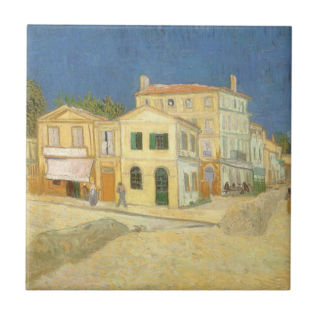 Vincent van Gogh - The Yellow House (The Street) Ceramic Tile (Front)