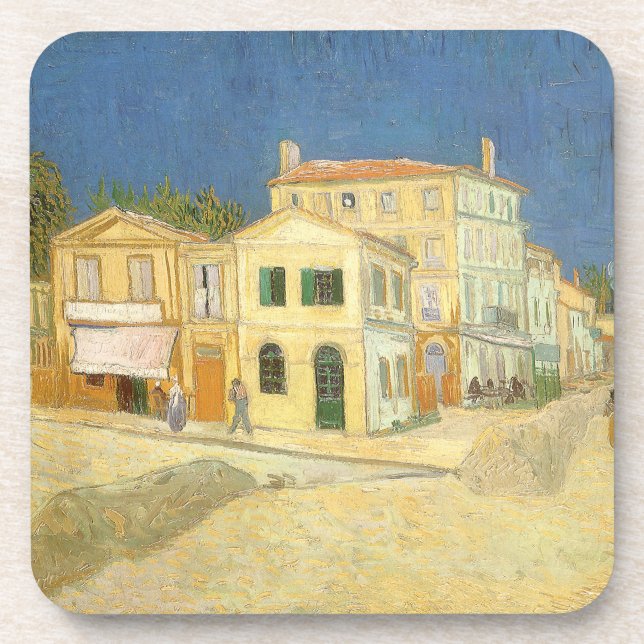 Vincent van Gogh - The Yellow House (The Street) Drink Coaster (Front)