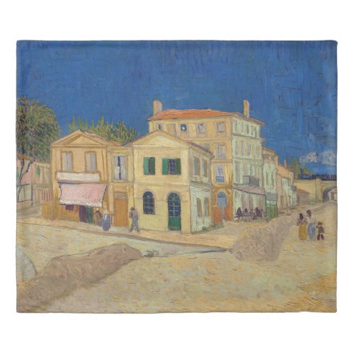 Vincent van Gogh _ The Yellow House  The Street Duvet Cover