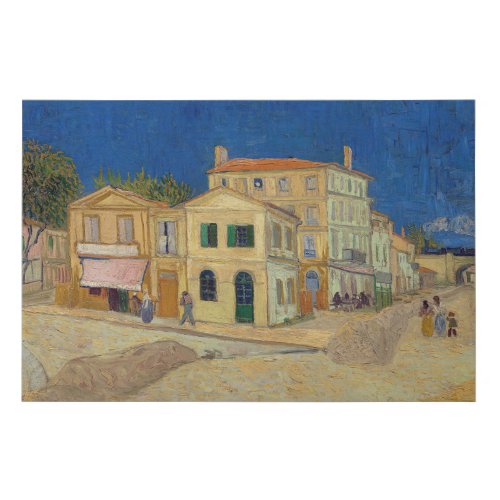 Vincent van Gogh _ The Yellow House  The Street Faux Canvas Print