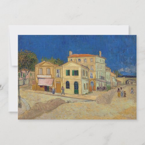 Vincent van Gogh _ The Yellow House  The Street Invitation