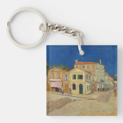 Vincent van Gogh _ The Yellow House  The Street Keychain