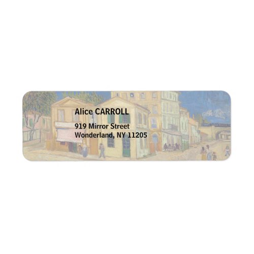 Vincent van Gogh _ The Yellow House  The Street Label