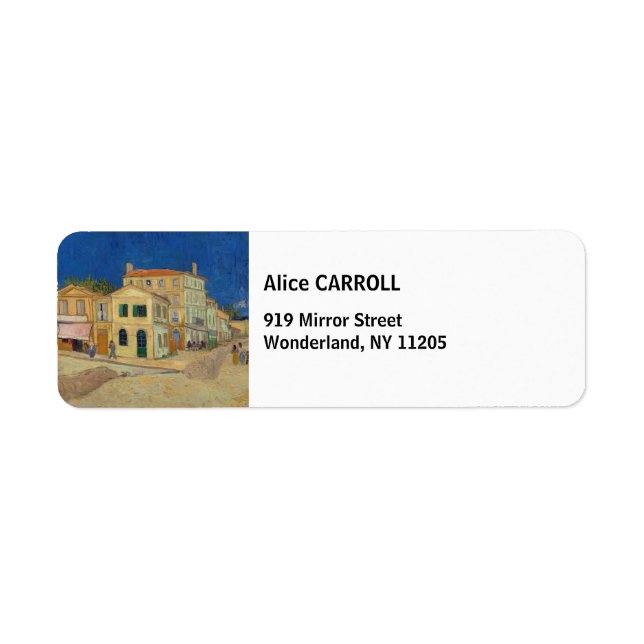 Vincent van Gogh - The Yellow House / The Street Label (Front)
