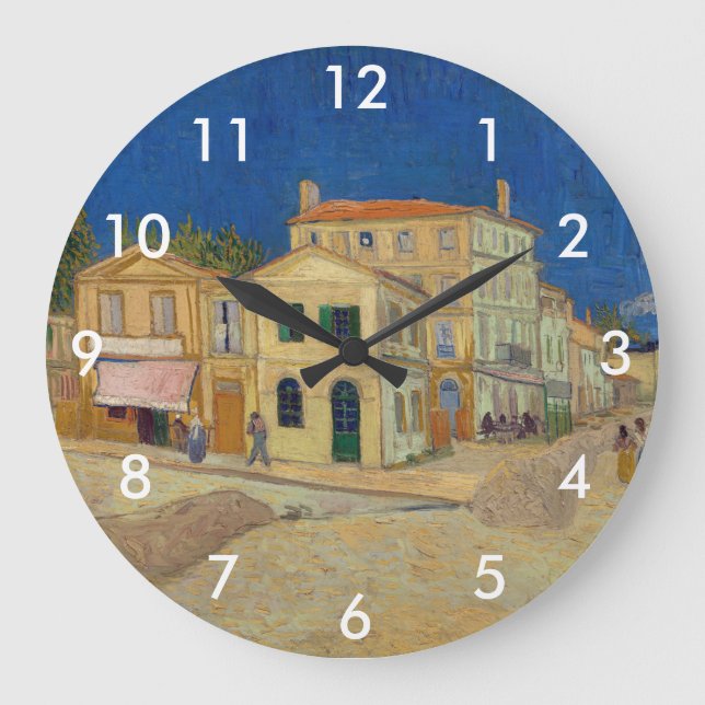 Vincent van Gogh - The Yellow House / The Street Large Clock (Front)