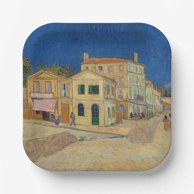 Vincent van Gogh - The Yellow House / The Street Paper Plates (Front)