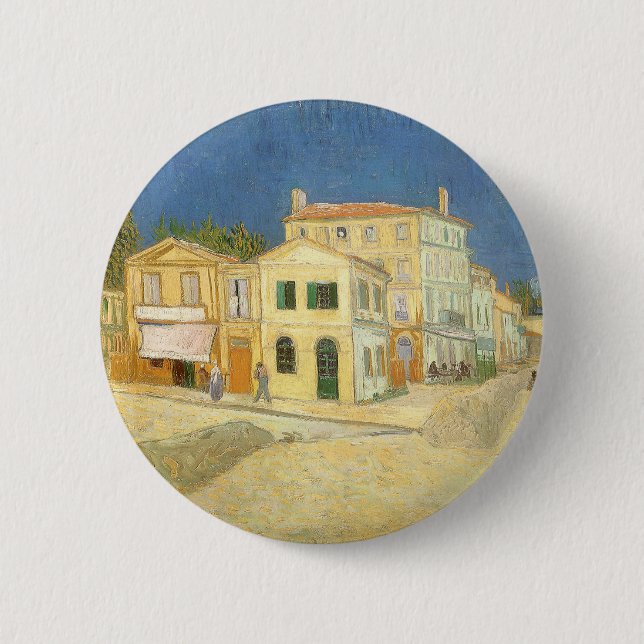Vincent van Gogh - The Yellow House (The Street) Pinback Button (Front)