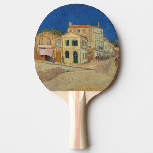 Vincent van Gogh _ The Yellow House  The Street Ping Pong Paddle