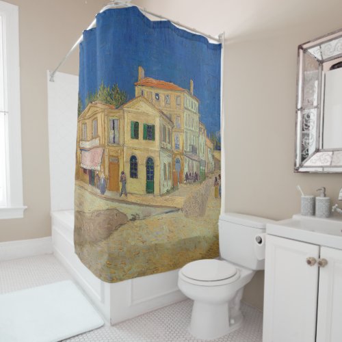 Vincent van Gogh _ The Yellow House  The Street Shower Curtain