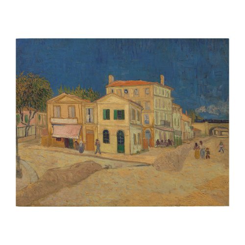 Vincent van Gogh _ The Yellow House  The Street Wood Wall Art