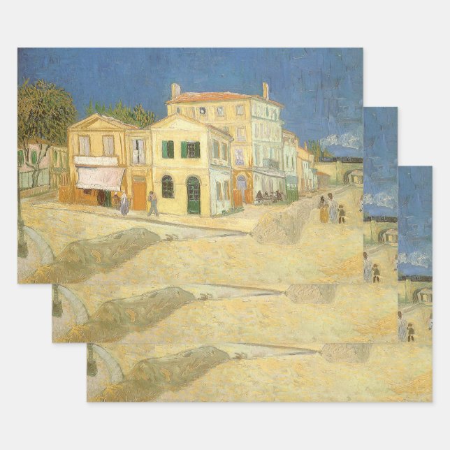 Vincent van Gogh - The Yellow House (The Street) Wrapping Paper Sheets (Set)