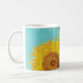 Vincent Van Gogh Three Sunflowers In a Vase Art Coffee Mug (Left)