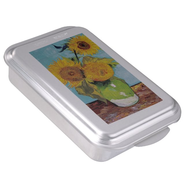 Vincent Van Gogh - Three Sunflowers in a Vase Cake Pan (Side)