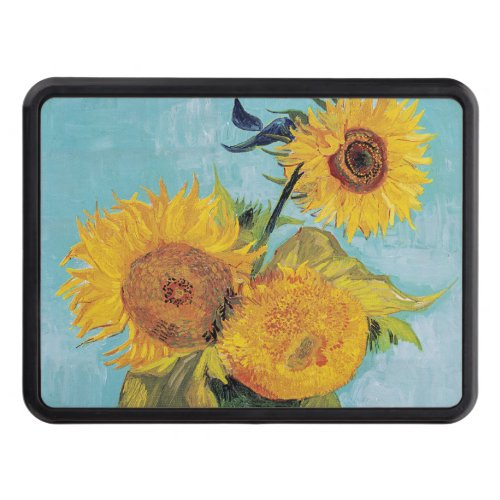 Vincent Van Gogh _ Three Sunflowers in a Vase Hitch Cover
