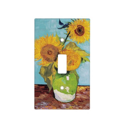 Vincent Van Gogh _ Three Sunflowers in a Vase Light Switch Cover