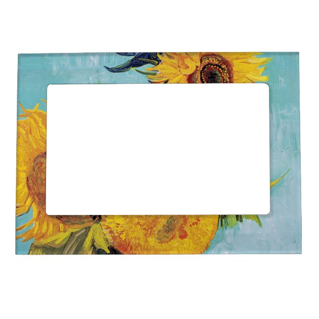 Vincent Van Gogh - Three Sunflowers in a Vase Magnetic Frame (Front)
