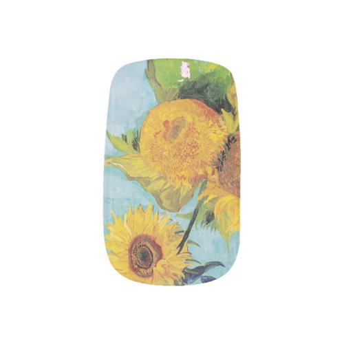 Vincent Van Gogh _ Three Sunflowers in a Vase Minx Nail Art